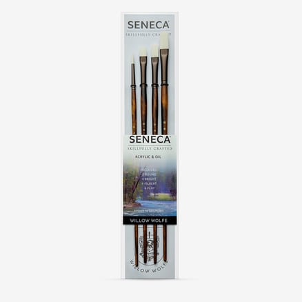 Willow Wolfe : Seneca Brush : Series 1700 : Acrylic & Oil : Brush Set of 4