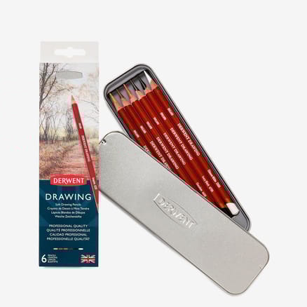 Derwent : Drawing Pencil : Tin Set of 6