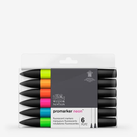 Winsor & Newton : ProMarker : Set of 6 : NeonMarker Set