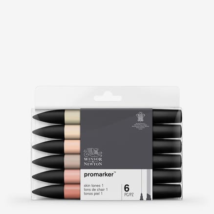 Winsor & Newton : ProMarker : Set of 6 : Skin Tones 1