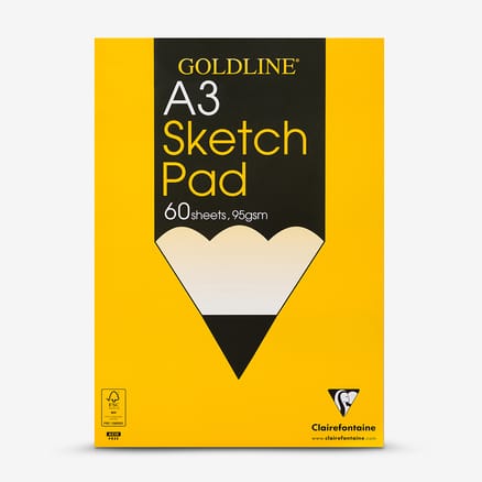 Goldline : Gummed Pad Sketch Pad : 95gsm : A3 29.7x42cm (Apx.12x17in)