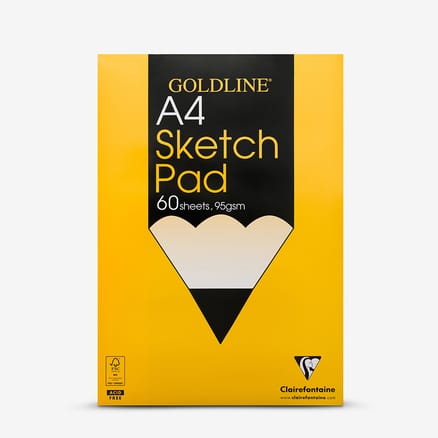 Goldline : Gummed Pad Sketch Pad : 95gsm : A4 21x29.7cm (Apx.8x12in)