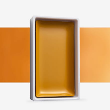Kuretake : Gansai Tambi Japanese Watercolour : Large Pan : Yellow Ochre