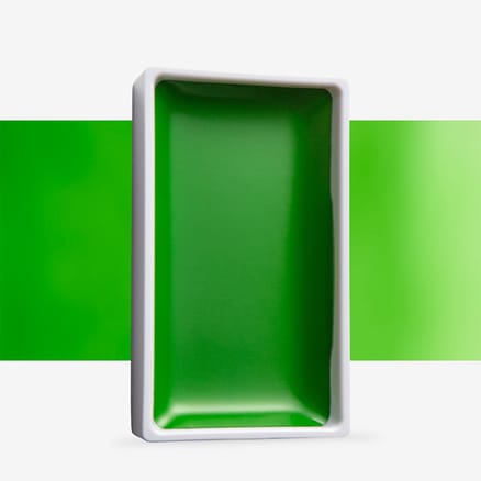 Kuretake : Gansai Tambi Japanese Watercolour : Large Pan : Sap Green Light