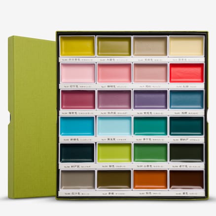Kuretake : Gansai Tambi Japanese Watercolour : Large Pan : Set of 24 : Set 2