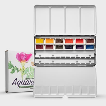 Roman Szmal : Aquarius : Watercolour Paint : Full Pan : Botanical : Izabela Wolska-Kusmider Set of 12