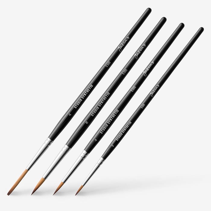 Jackson's : Studio Synthetic Watercolour Brush : Round : Louise De Masi Selection Set Of 5