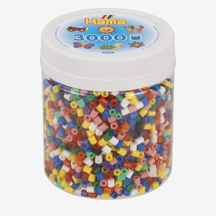 Hama Midi Beads 3,000 Beads Mixed Colours Crafty Arts