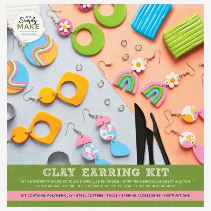 Simply Make Craft Kit Make Your Own Clay Earring Kit Crafty Arts