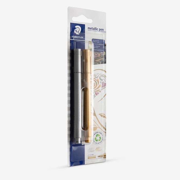 Staedtler Colour Metallic Markers Gold and Silver Crafty Arts