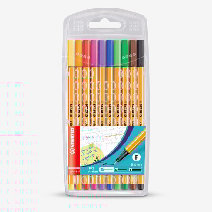 Stabilo Point 88 Watersoluble Fineliner Pen Wallet