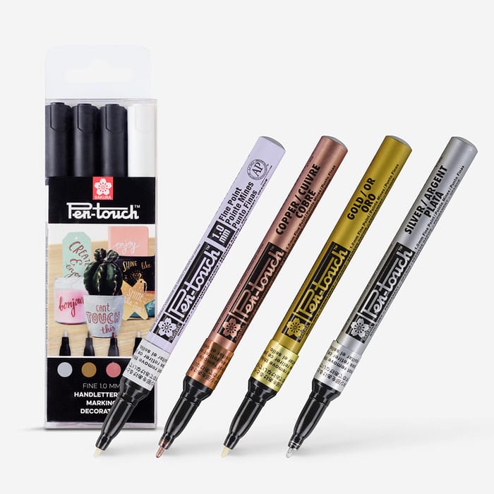 Sakura Touch Pen Metallic Paint Marker Set of