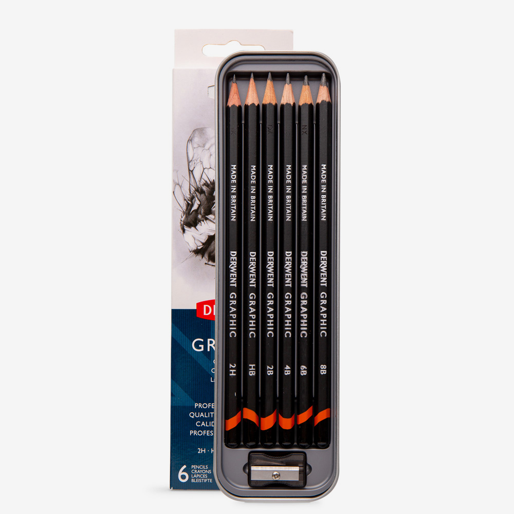 Derwent : Graphic Pencil : Tin Set of 6