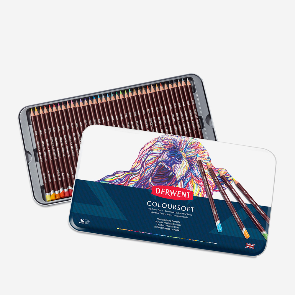 Derwent : Coloursoft Pencil : Metal Tin Set of 36