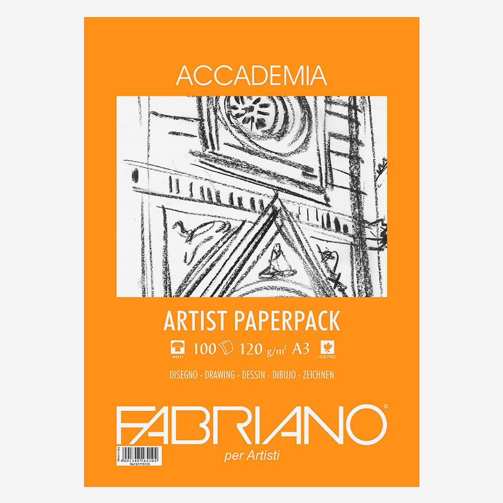 Fabriano : Accademia Drawing Paper : 120gsm : A3 : 100 Sheets